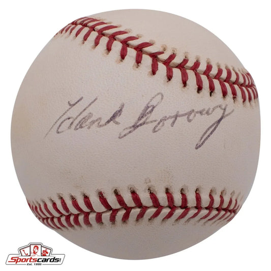 Hank Borowy signed baseball with Beckett authentication