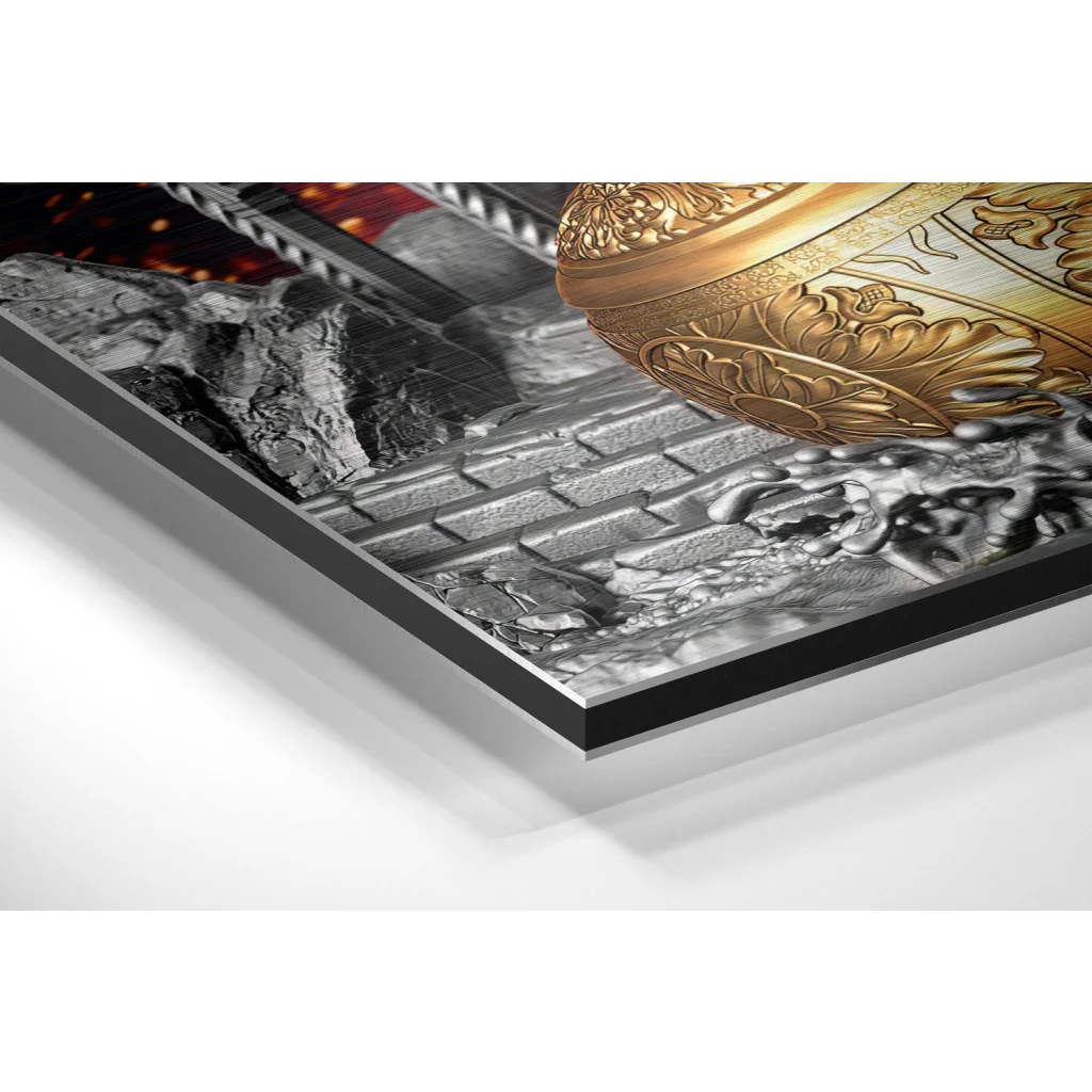 Glass Wall Art Hanuman Brushed Aluminium Dibond Wall Art