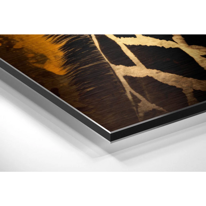 Stunning Brushed Aluminium Dibond Tiger Art Print | Glass Wall Art Print | vintageantiquesgifts.com