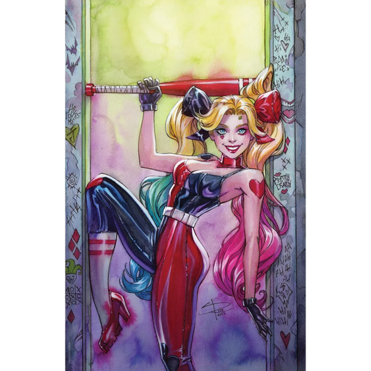 Harley Quinn 30th Anniversary Special Comic Book Covers with playful Quinn holding baseball bat