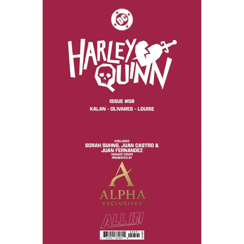 Harley Quinn #58 Sorah Suhng Exclusive Virgin Var | Collectible US Comic Book Variant | vintageantiquesgifts.com