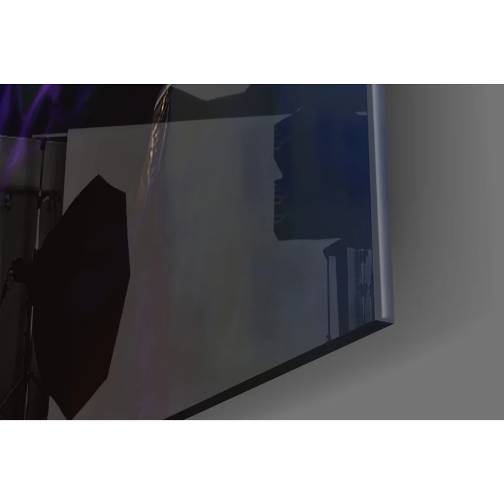 Harley Quinn glass wall art mirror with bat and pigtails