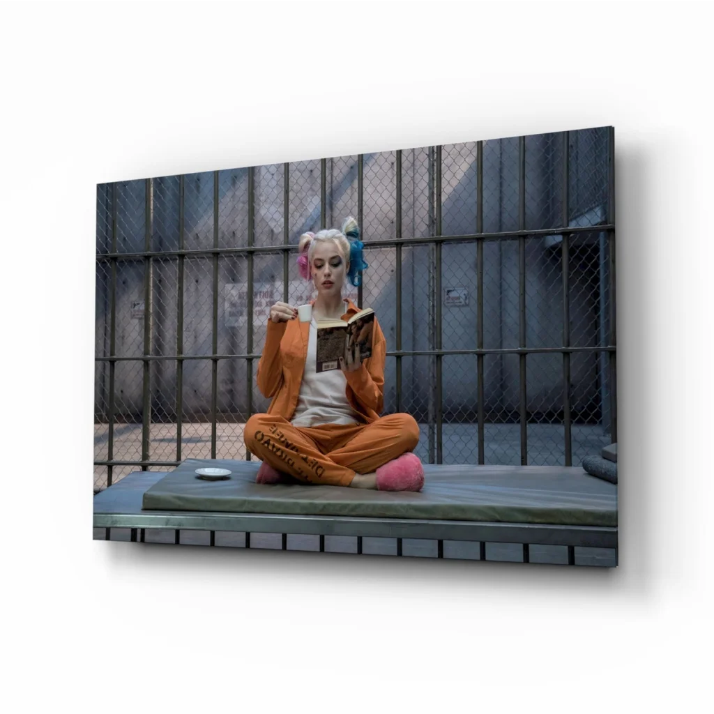 Harley Quinn Prison Jumpsuit Canvas Wall Art Print | Insigneart USA | vintageantiquesgifts.com