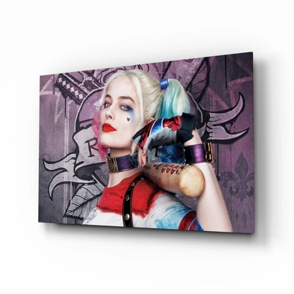 Harley Quinn Canvas Wall Art with Vibrant Graffiti Style | Insigneart USA | vintageantiquesgifts.com