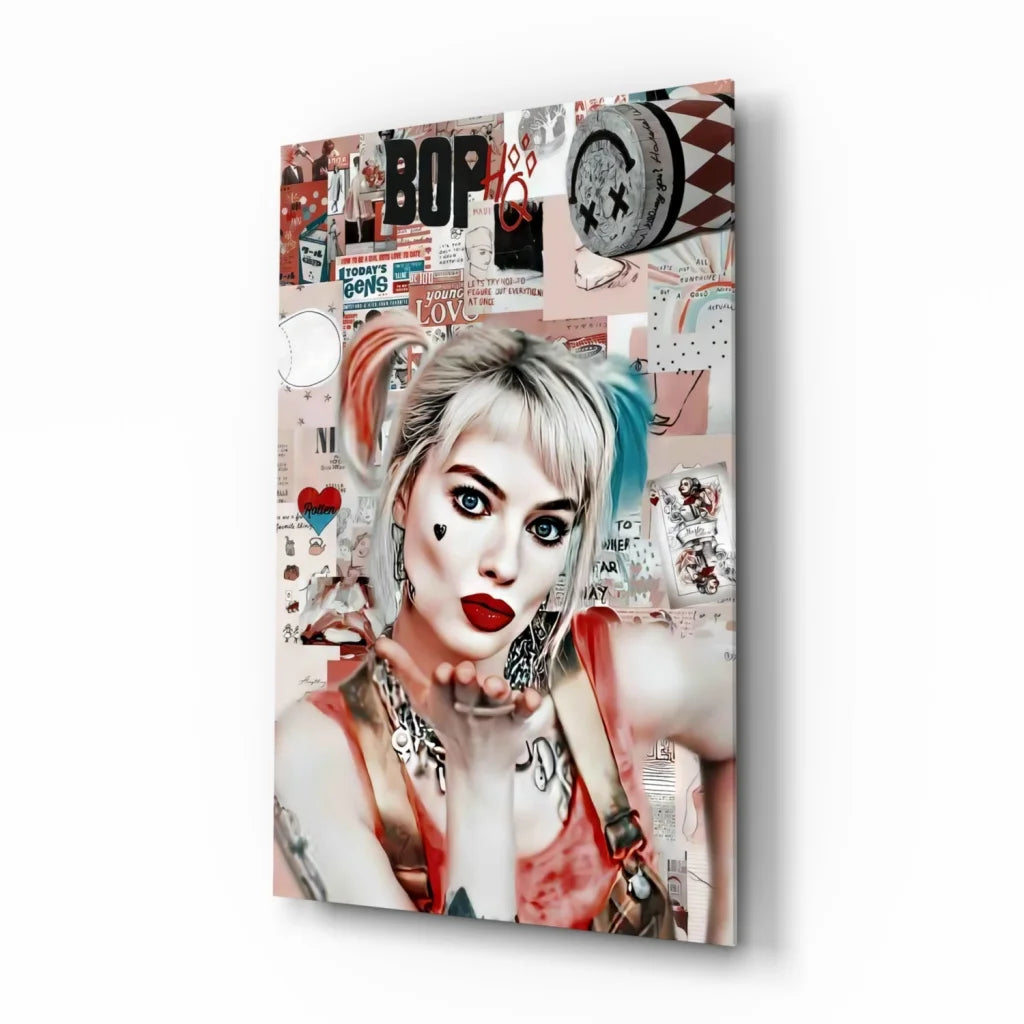 Harley Quinn Pop Art Canvas Wall Art Print | Insigneart USA | vintageantiquesgifts.com