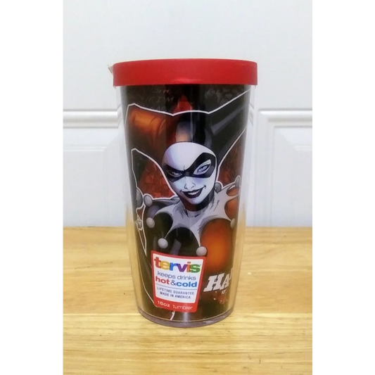 Harley Quinn Mad Love Tervis tumbler with red lid