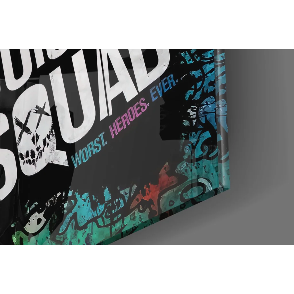 Harley Quinn Suicide Squad graffiti glass wall art poster