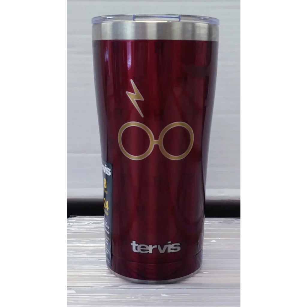 Harry Potter Tervis tumbler with gold glasses lightning bolt design