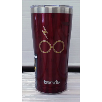 Harry Potter Tervis tumbler with gold glasses lightning bolt design