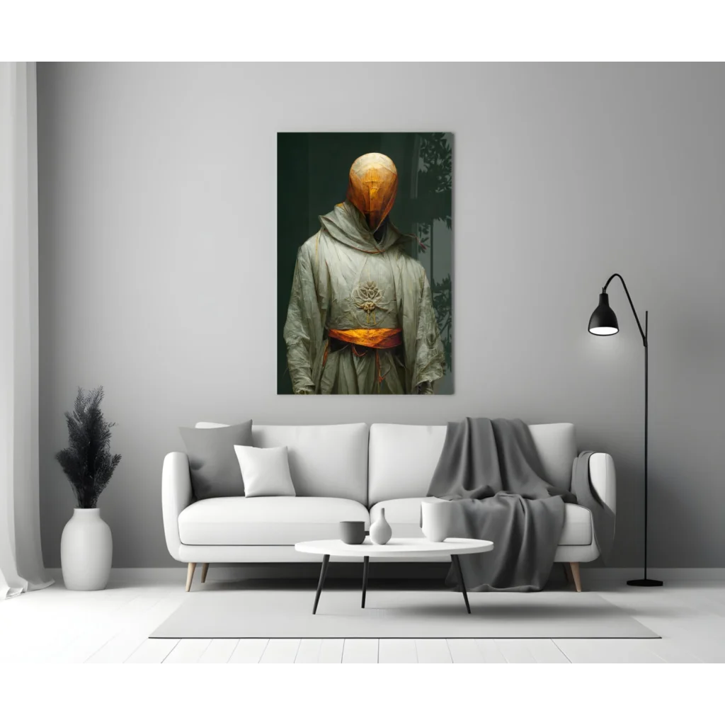 Mysterious Hooded Figure Glass Wall Art Canvas Print | Modern Wall Art Decor | vintageantiquesgifts.com