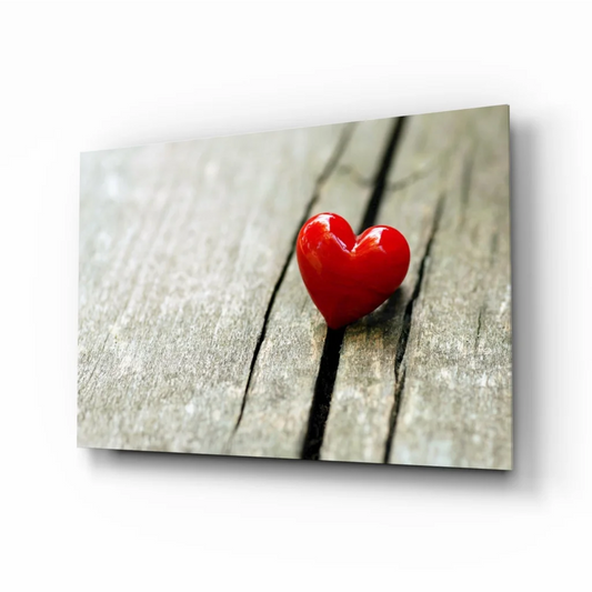 Stunning Red Heart Glass Wall Art for Your Home Decor | Insigneart USA | vintageantiquesgifts.com