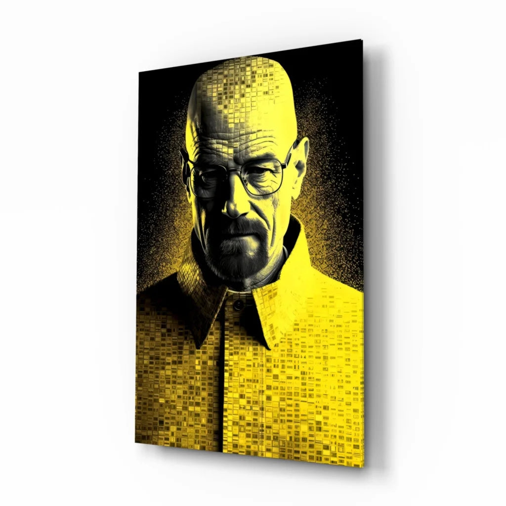 Breaking Bad Walter White Yellow Mosaic Wall Art Canvas Print | Insigneart USA | vintageantiquesgifts.com