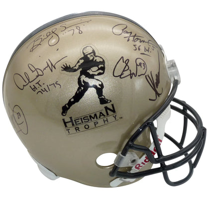 Gold Heisman trophy winners multi autographed full-size replica helmet