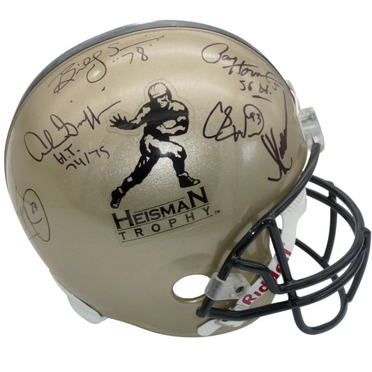 Gold Heisman trophy winners multi autographed full-size replica helmet