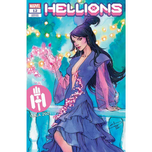Comic book cover with woman in purple dress from Hellfire Gala Sabine Rich exclusive