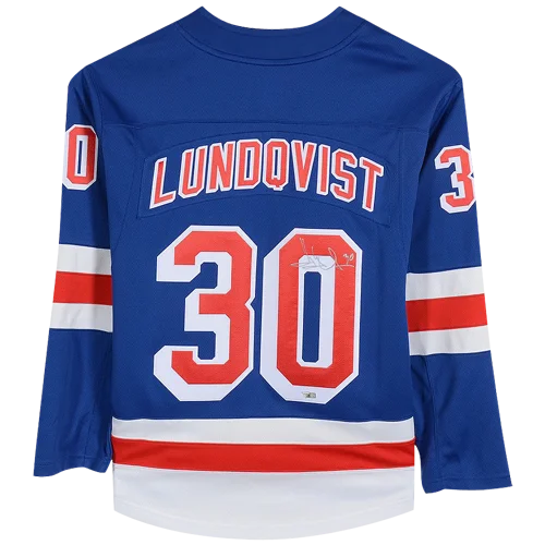 Henrik Lundqvist autographed New York Rangers blue Fanatics Breakaway jersey