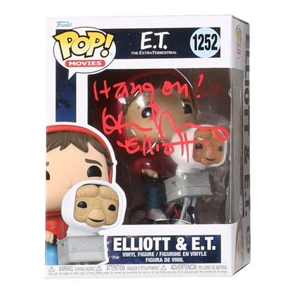 Henry Thomas signed E T vinyl figure with Hang on Elliott inscription, perfect collectible