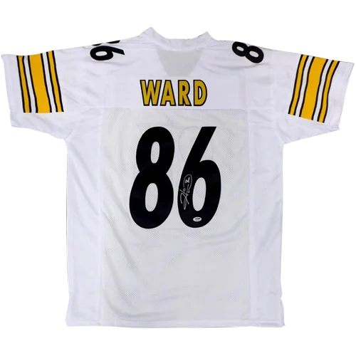 Hines Ward autographed white Pittsburgh jersey with Ward 86