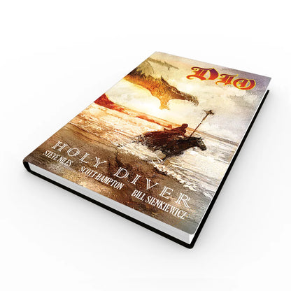 Hardcover Holy Diver graphic novel showcasing the diver graphic legend in a bold display