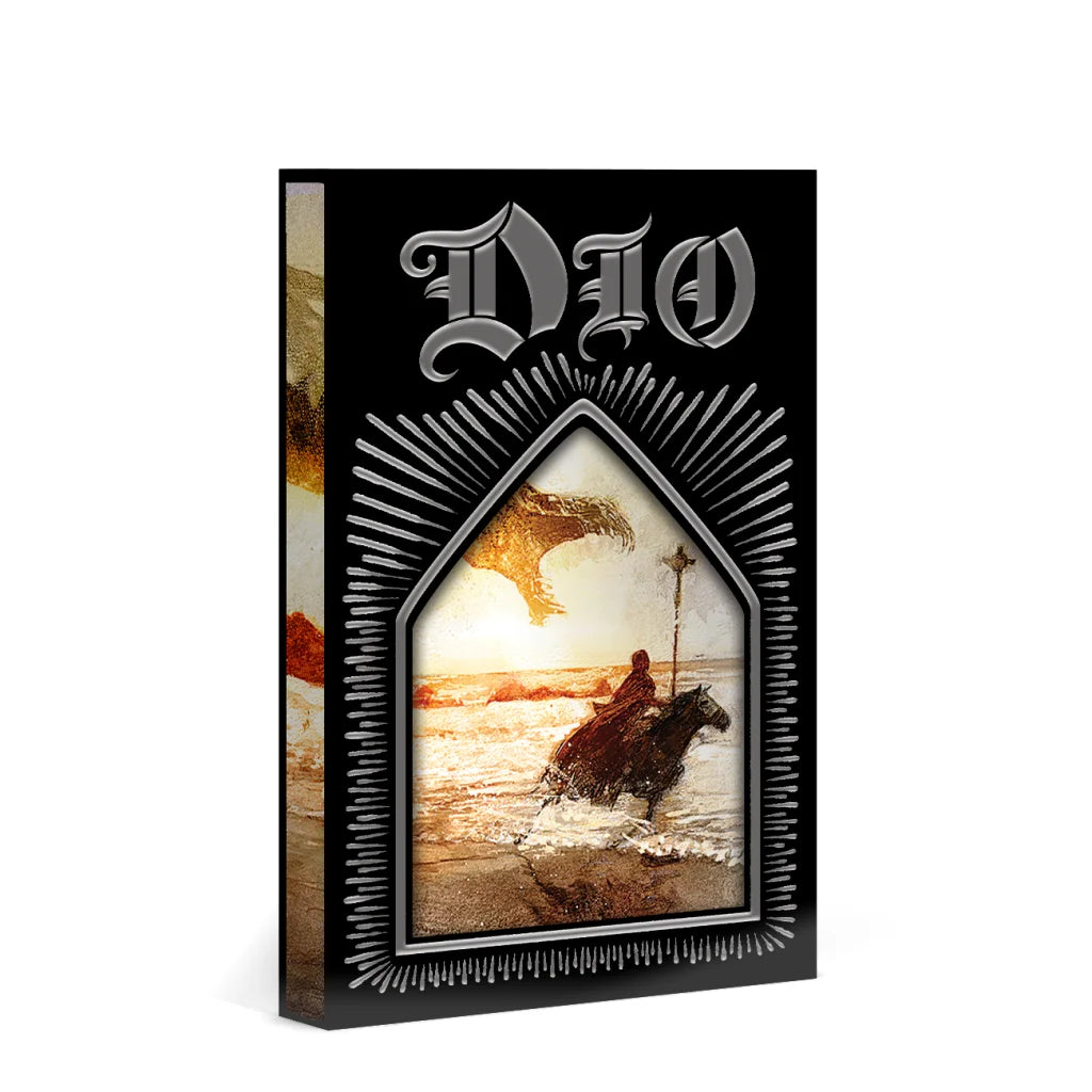 Black box set with Holy Diver graphic novel by Steve Niles digital book edition featuring a horse and dragon scene