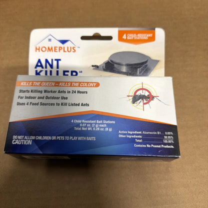 Homeplus Ant Killer 4 child-resistant bait stations package