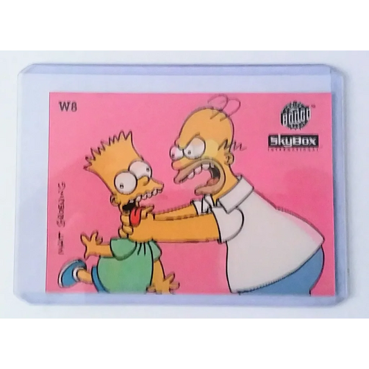 Homer Strangles Bart 1993 Skybox Lenticular Trading Card W8