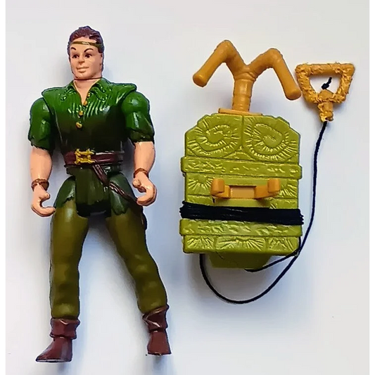 Hook Action Figure in green and brown with utility belt and grappling backpack