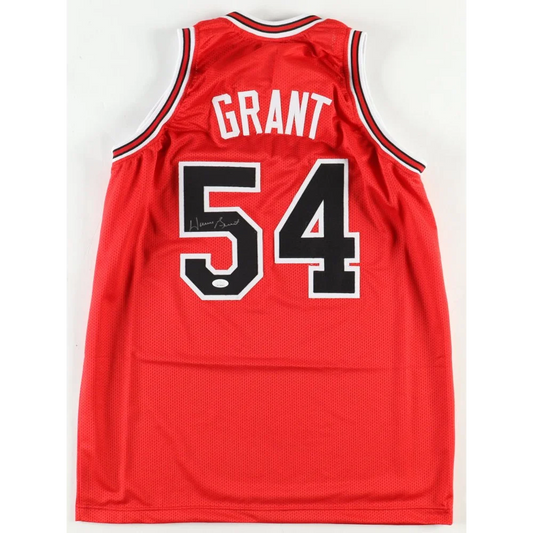 Horace Grant signed red basketball jersey with GRANT 54 autographed on the back