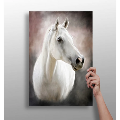 Stunning White Horse Insigne Aluminum Prints for Your Wall | Insigneart USA | vintageantiquesgifts.com