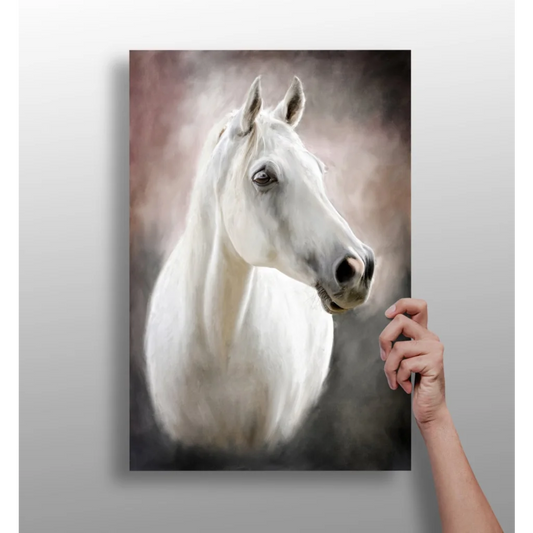 Stunning White Horse Insigne Aluminum Prints for Your Wall | Insigneart USA | vintageantiquesgifts.com