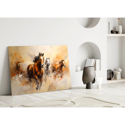 Wild Horses in Motion Canvas Wall Art | Modern Wall Art Decor | vintageantiquesgifts.com