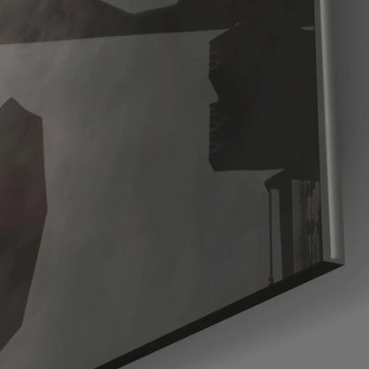 Majestic Horse glass wall art with dramatic gold accents and dark matte edges