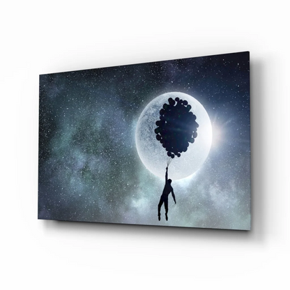 Moonlit Balloon Dreams Canvas Wall Art | Insigneart USA | vintageantiquesgifts.com