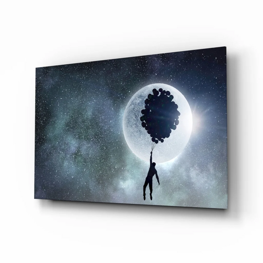 Moonlit Balloon Dreams Canvas Wall Art | Insigneart USA | vintageantiquesgifts.com