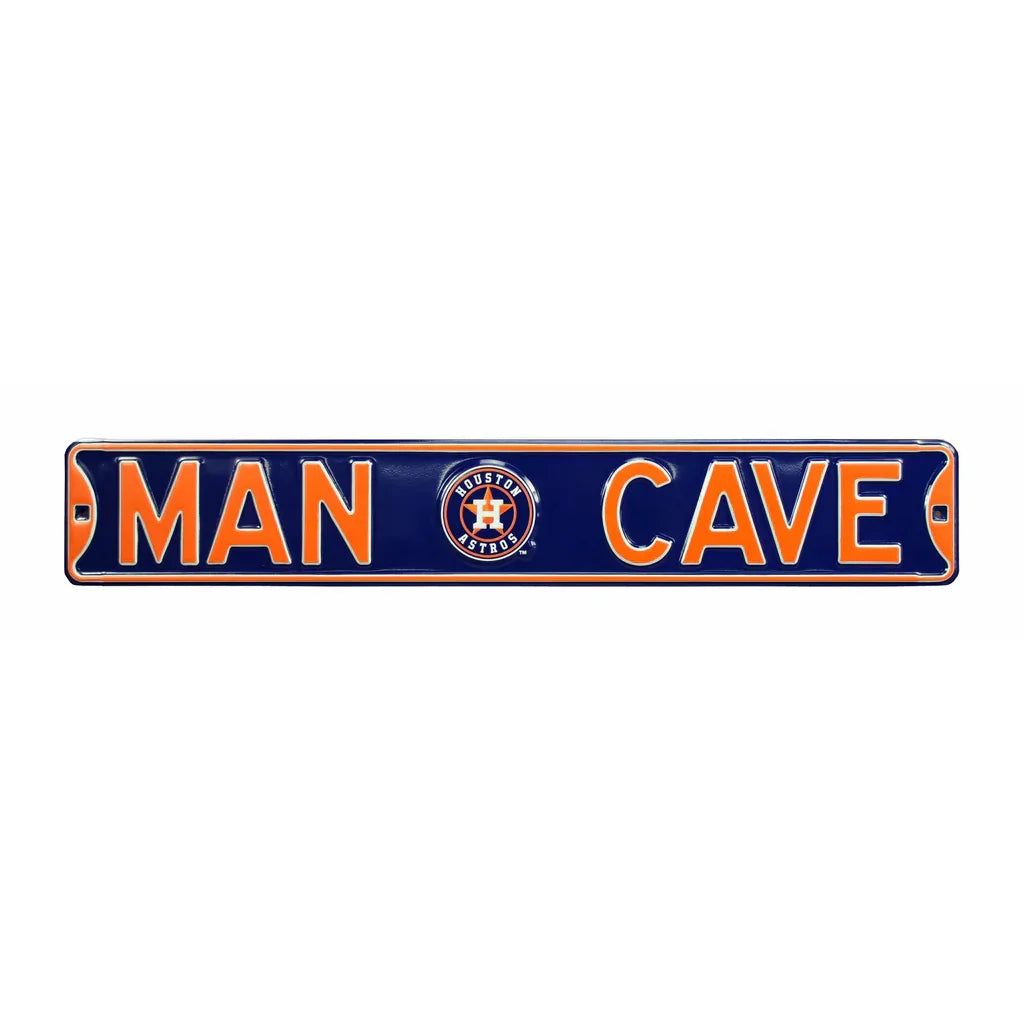 Houston Astros Man Cave Authentic Street Sign with Logo