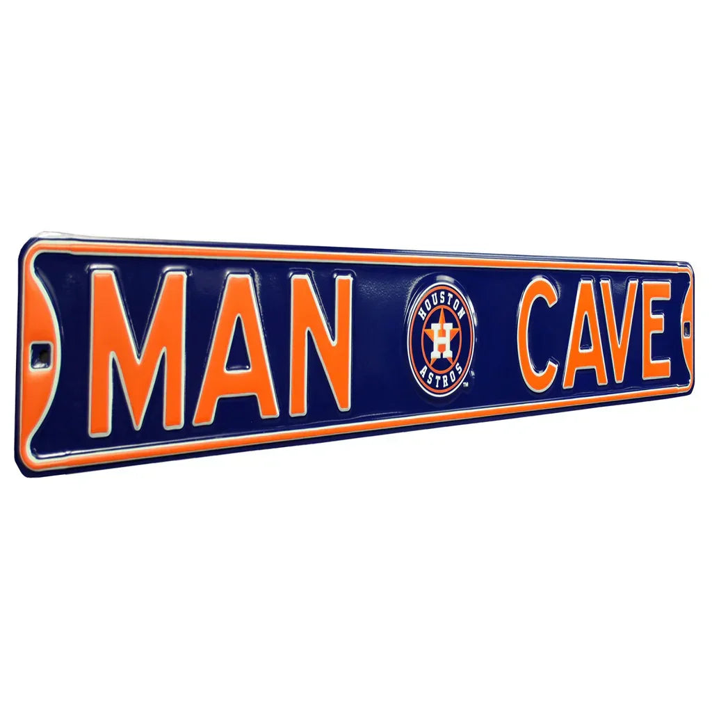 Houston Astros man cave authentic street sign with logo