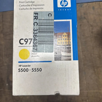 HP C9732A yellow print cartridge for LaserJet 5500/5550 printers, sealed
