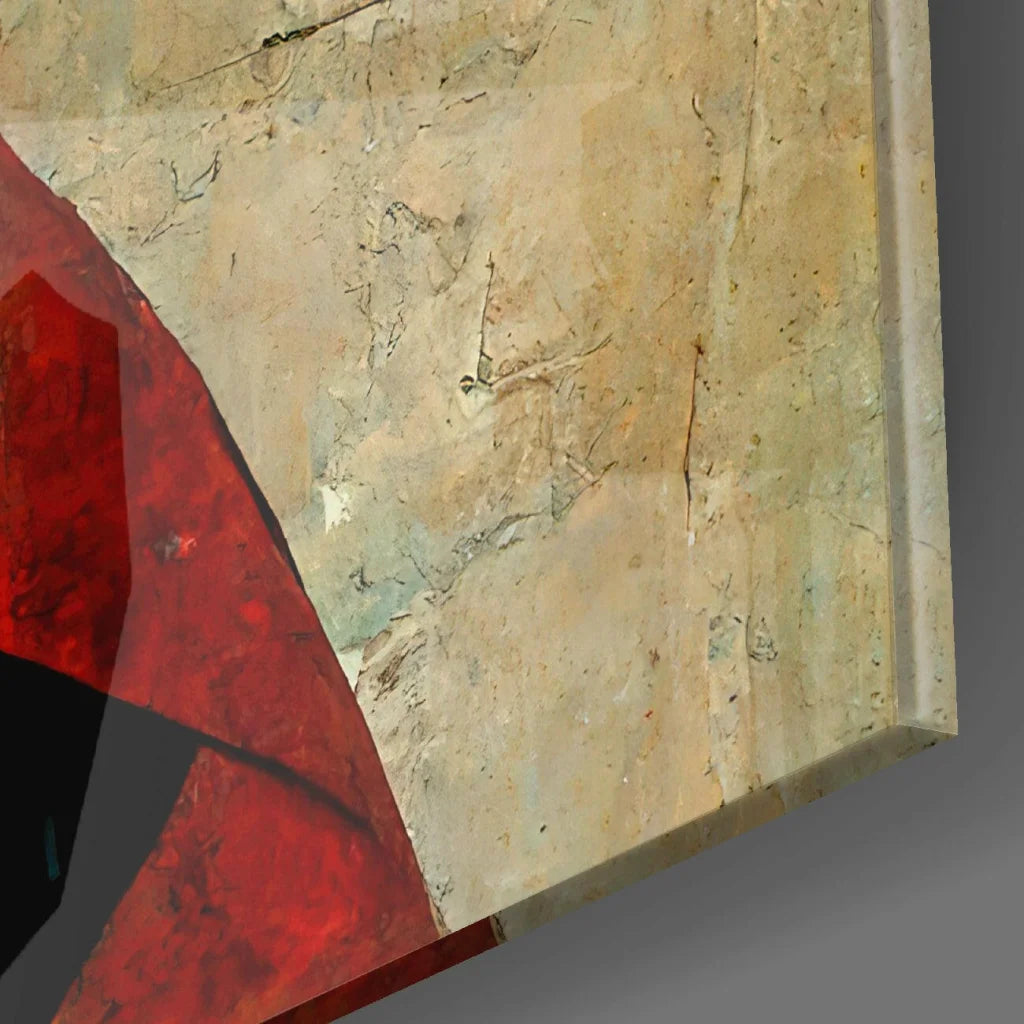 Bold Geometric Abstract Wall Art Canvas with Textured Marble Design | Modern Wall Art Decor | vintageantiquesgifts.com