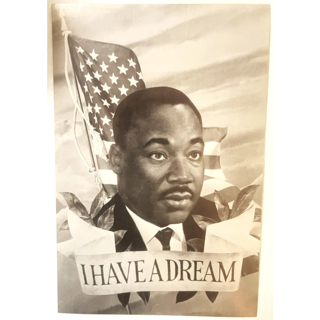 Huge Vintage 1960s Commemorative Martin Luther King Postcard MLK Washington D.C. Collectibles and Antique Gifts Home