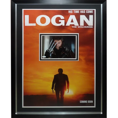 Framed Hugh Jackman signed Logan Wolverine movie poster