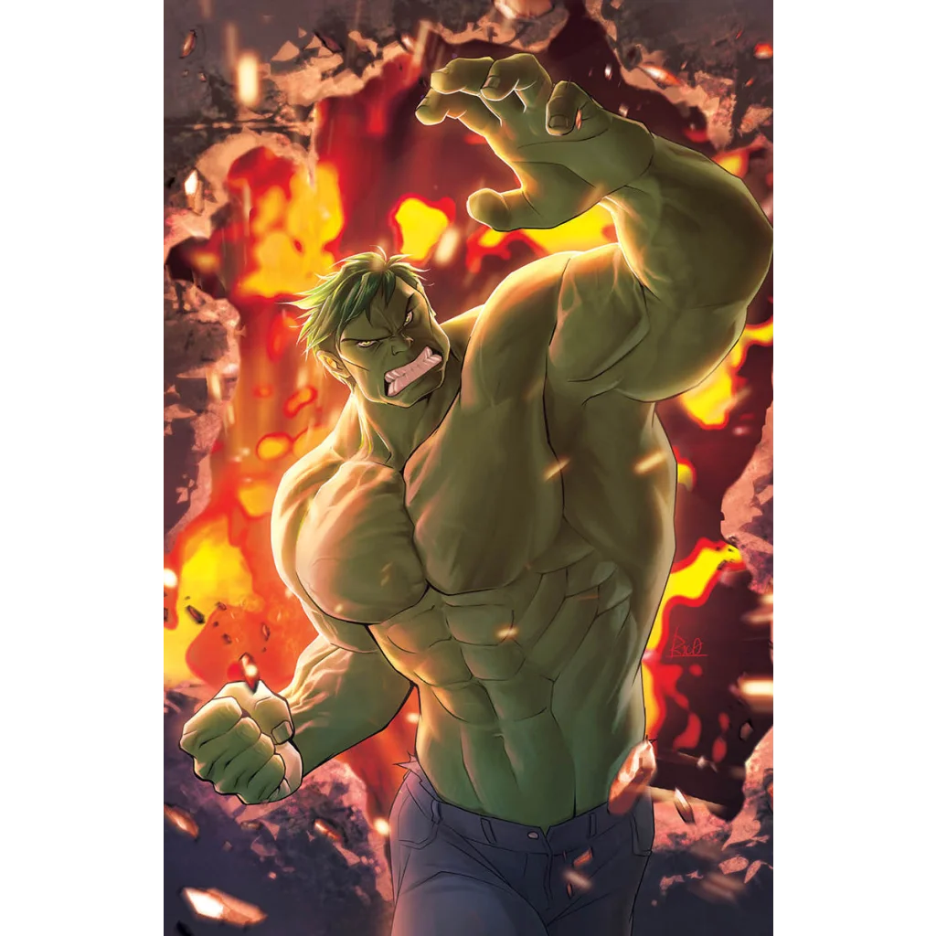 Hulk Planet Part Two Comics R1C0 Exclusive Cover Fire Fury featuring angry green superhero