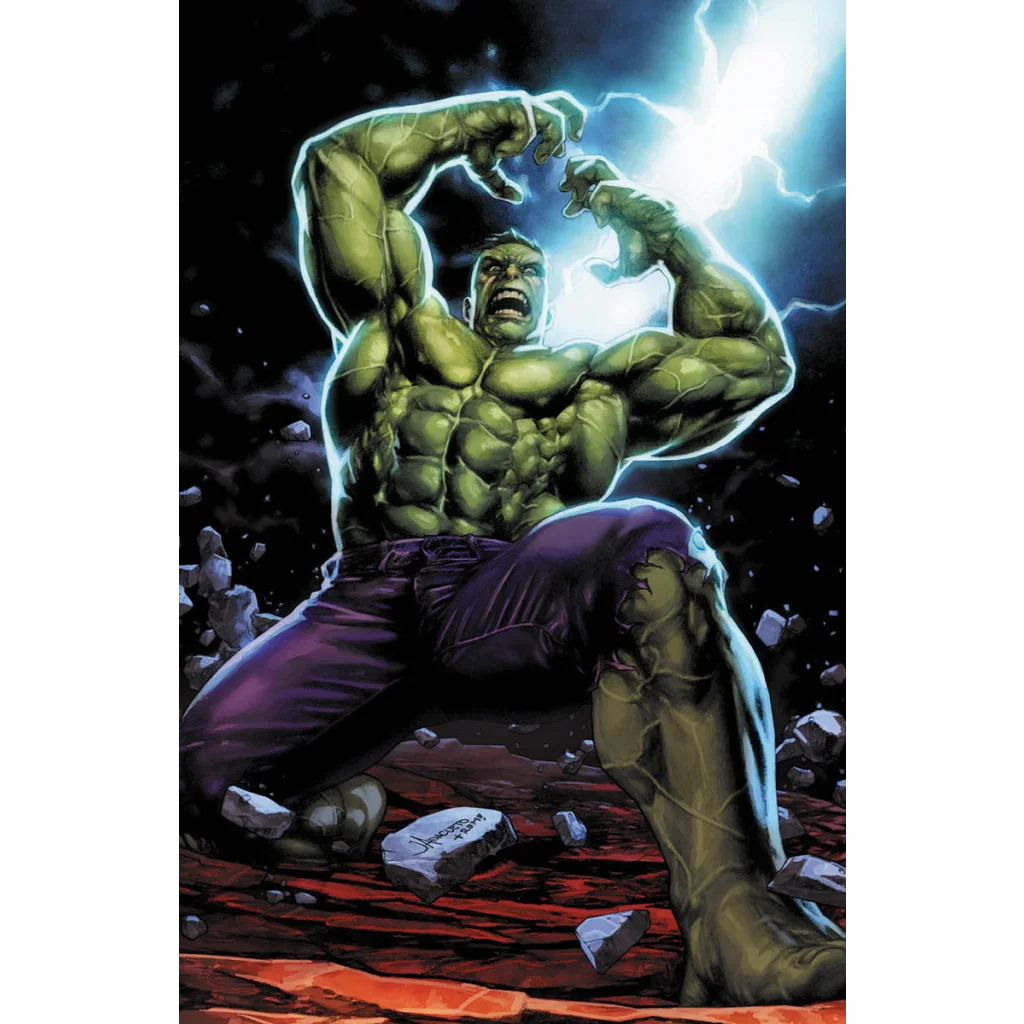Powerful Hulk with glowing energy from Donny Cates Graded Blue Label Jay Anacleto Exclusive Comic