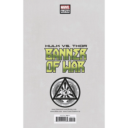 Comic book cover for Hulk Vs Thor War Alpha Issue Epic Battle Comic