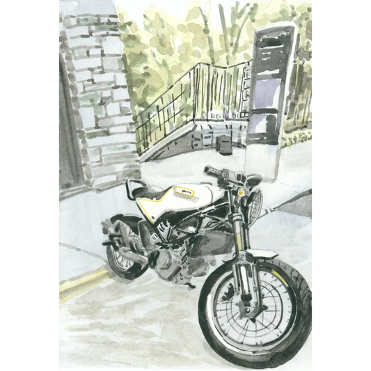 2019 Ducati Scrambler 803 husqvarna motorcycle watercolor art print