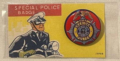 Vintage 1950s Sheridan Wyoming Chief Special Police 🦅 Tin Litho Badge Original NOS Card Japan