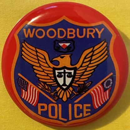 Vintage 1950s Woodbury Special Police Badge 🚔 Tin Litho on Original Pin, NOS Japan Collectible