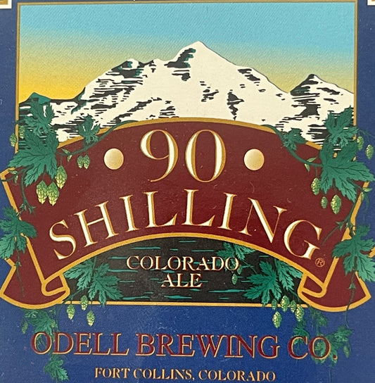 Vintage 2000 Odell Brewing Co. 🍺 90 Shilling Colorado Ale Label NOS Fort Collins American Made