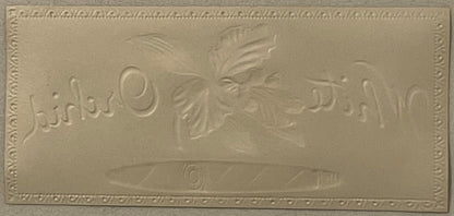 Embossed cream-colored cigar box label with gold border, featuring an orchid design and text reading "Golden's" and "Bonneauv