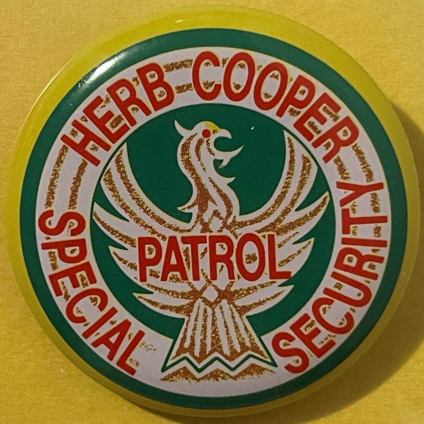 Vintage Tin Litho Special Police Badge 🚔 Herb Cooper Special Security Patrol Pin — Made in Japan, 1950s–60s