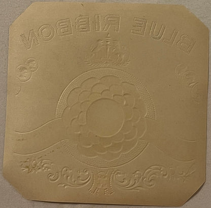 Gold embossed cigar box label with ornate decorative border and central portrait medallion, text reading "M.H. Sevis & Son Sp